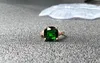 18k Rose Gold Plated Emerald Ring för kvinna Gemstone Wed Green Crystal Ring 89 D32913162