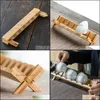 Bamboo Foldable Gongfu Tea Mug Rack Holder Cup Shelf 6 Slots Drop Delivery 2021 Utensil Racks Kitchen Storage Organization Housekee Home G