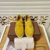 Дизайнерские кроссовки LORO Shoes Summer Walk Мокасины Обувь Замшевые кожаные туфли Мужские роскошные кроссовки с замком Женские вечерние плоские удобные мокасины 35-45