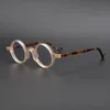 Fashion Sunglasses Frames Acetate Transparent Round Glasses Men Vintage Small Eyeglasses Frame Women Optical Prescription Spectacle Clear Ey