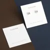 Custom Logo Jewelry Earring Cards 8x8cm 6x6cm pack of 100 Fashion 400gsm Paper Necklace Stud Packaging Jewel Display Holder