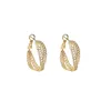 1 pairs 14 K Złota Mody Proste Hoop Kolczyki dla Kobiet Urocze Chic Party Biżuteria Akcesoria