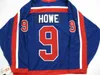 C26 Nik1 # 9 Gordie Howe Home do Fama Retro Hóquei Jersey Mens Bordado Personalizar Qualquer Número e Nome Camisolas