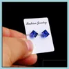 Stud Earrings sieraden magnetiet kristal voor vrouwen feestcadeau 6 mm vierkant zonder oorgat mode groothandel druppel levering 2021 2hrge