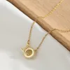 Luxur Design Micro Pave do Pendant Necklace 18K Gold Plated Rostless Steel Jewelry for Women Gift5371447