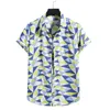 Casual shirts voor heren knop Topshirt voor manprints dagelijkse korte Hawaiiaanse losse t-shirt indoor slipper kleine slevers