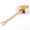 UPS Stainless Strainer Heart Shaped Tea Infusers Teas Tools Teas Filter Reusable Mesh Spoon Steeper Handle Shower Spoons