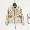 Damesjassen 2022 Herfst Retro Court Jacquard Borduurwerk Honkbal Uniform Zwaar Werk Beaded Jacket