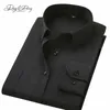 Herrenhemden Herrenhemd Langarm Mode Klassisch Solide Gestreift Twill Männlich Business Camisa Masculina 009Men's Men'sMen's Euge22