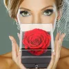 Dekorative Blumenkränze Design Mode Damen Einfache Blumenkante Rose Ring Box Ehe Schmuck Geschenk für ValentinstagDekorativ