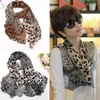 Fashion Leopard Scarf Korean Chiffon Wrap Shawl Stole Scarves For Women Elegant Long Neck Large