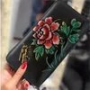 Portefeuilles dames portemonnee gemaakt van lederen echte portemonnee vrouwen floral clutch geldtas lange vrouw portemonnees