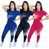 Vêtements de marque Femme Designer Tracksuits Pantesuits Pantes Tops Cotton T-shirt Short Two Piece Set Jogger Sport Suit Fashion Lettre imprime