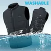 Moto Vêtements Zones Gilet Chauffant Pour Hommes Femmes Usb Veste Banque De Puissance Chauffage Électrique Thermique Chasse Hiver Mode Noir M-3XLMotorcyc