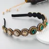 Crystal Rhinestone Bejewelled Headband for Women Sparkly Color Embellished Bead Boho Hairband Fashion Accessories for Girls