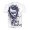 Mode 3D Gedrukte T-shirt kinderkleding Joker Gezicht t-shirts Clown Korte Mouw Cosplay t-shirt Man Vrouw tops 220712