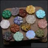 Sanat ve El Sanatları Sanat Hediyeleri Ev Bahçesi 20mm Oyma Çiçekler gevşek boncuklar taş doğal gül kuvars turkuaz çıplak sto dhzzf