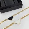 Womens Designer Necklace Fashion Jewelry mens Women Luxury triangle GoldNecklaces Classic Couple hoops P Necklace Jewelrys 2203303D