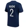 Fußballtrikots SPIELER 30 10 MBAPPE 7 Fußballtrikot HAKIMI SERGIO RAMOS PSGS 22 23 Maillots Fußballtrikot 2022 2023 Männer Kinder Kit Sets Uniform Enfants