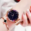 Wristwatches Fashion Watch For Women Elegant Magnet Quartz Buckle Starry Sky Roman Numeral Lady Wristwatch Gift DropWristwatches Hect22