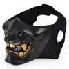 Airsoft Paintball Askeri Taktik Prajna Yarım Yüz Maskesi Samurai Hannya Korku Kafatası Cadılar Bayramı Av Koruyucu Maskeleri 220817