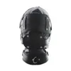 Leather Exotic Bondage Hood Set With Strap On Dildo Gag And Removable Muzzle Blindfold For sexy Bdsm Slave Role Play Adults Games