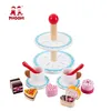 Wooden Baby Kitchen Toys Play Play Cutting Cake Cake Peensy Tea Set Play Food Kids Toys Wooden Cooking Homings Toy LJ201211