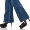 Dames bell bottom jeans meisjes herfst veer elastische laars cut broek zakelijk casual fakkels broek l220726