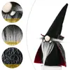 Black Witch Cloak Hat Vampire Doll Party Darff bez twarzy pluszowy nadziewany dekoracja zabawek Dekoracja Halloween