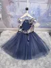 customized style Kids Girls Wedding Dress Baby Girl Sequined Flowers Dresses Fashion Children clothing high quality h