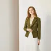 A710 Costumes pour femmes Blazers Tide Marque Créateur de mode rétro de haute qualité Série simple et élégante Veste de costume à double boutonnage Slim Plus Size Vêtements pour femmes