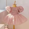 Girl's Dresses Baby Girls Lace Princess Dress 1st 2st Birthday Party 1 2 3 4 5 Year Old Christening Gown Toddler Kid Christmas ClothingGirl'