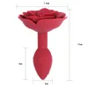 Rose Flower Anal Bead Sexig leksak för kvinnor man gay bdsm g-spot massage sexiga par flirta plug silikon erotiska tillbehör