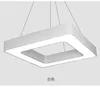 Lampade a sospensione Plafoniera moderna Led Hollow Square Office Line Internet Cafe Gym Engineering Custom Hanging LightPendant