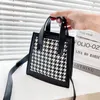 Borse da sera Borsa a tracolla con stampa pied de poule in stoffa Moda Donna Casual Borsette femminili a tracolla per donnaSera