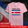 Коста-Рика Хлопковая футболка на заказ для фанатов Джерси DIY Имя Номер Бренд Хип-хоп Свободная повседневная футболка CRI Costa Rican Tico 220609
