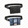 Trunk Slingbag 21SS M57952 N50061 Designer Tas Zwart Leather Bloem Embosed Magnetic Sluiting Mens Cross-Body Beltbag