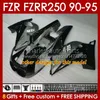 Body Kit For YAMAHA FZRR FZR 250R 250RR FZR 250 FZR250R FZR-250 143No.4 FZR-250R FZR250 R RR 90 91 92 93 94 95 FZR250RR 1990 1991 1992 1993 1994 1995 Fairing respol orange blk