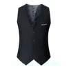 Czarna szara granatowa kamizelki dla mężczyzn Slim Fit Suit Męski kamizelka Gilet Homme Casual Sleveless Formal Business Kurtka 220704