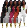 2022 Summer Women Loose Jumpsuits Designer Short Sleeve Solid Color Pants Deep V Open Neck Irregular Rompers Club Wear
