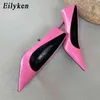 Dress Shoes Eilyken 2022 New Fashion Women High Heels Pumps Stripper Lady Wedding Bridal Green Prom Tacones Mujer 220507