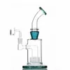 9 Inch Hookah Straight Glass Dab Rig Water Bong Smoke Pipes 14.4mm Female Joint With Quartz Banger 2 Colors
