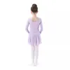 Dancewear Long Manches Pratique de gymnastique Portez une ballerine d'entraînement violette