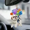 Innendekorationen Acryl Auto Hängende Verzierung Niedlicher Hund Schlüsselanhänger Anhänger Ballon Bunt Glücklich mit Geschenkstimmung N4E8Interior