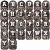 Femmes Queue De Cheval Imprimé Léopard Chapeau De Sport Coton 26 Lettres Anglaises Alphabet Baseball Chapeau Serviette Éponge Applique Caps Chapeau 300pcs DAW455