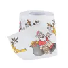 Joyeux Noël Serviettes Papier Toilette Creative Impression Modèle Série Rouleau De Papiers Mode Drôle Nouveauté Cadeau Écologique Portable SN4546