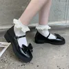 Kleid Schuhe Patent Leder Plattform Frau 2022 Schwarz High Heels Frauen Pumps Mode Runde Kappe Mary Jane Mujer