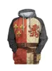 Felpe con cappuccio da uomo Felpe da uomo Uomo Cool Stampa 3D Cavaliere medievale Guerriero romano Soldato Uniforme Cosplay Vintage Cavalieri Templari