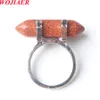 Hexagonal Finger Rings Natural Fashion Jewelry For Women Young Girl Gift Quartzs Stone Jewelry Wholesal BZ912