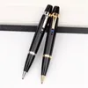 Высокое качество Bohemies Mini Ballpoint Pen Black Resin и металлический дизайн офисные школьные принадлежности, написание гладких шариковых ручек с бриллиантом серийный номер